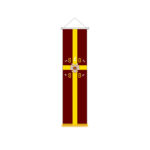 BYZANTINE 4B CITY BANNER 300X80CM – VERTICAL WITH GOLD FRINGE