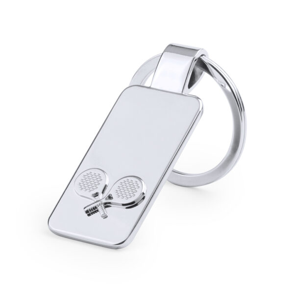 METAL PADDLE KEYRING IN SILVER FINISH - Image 2